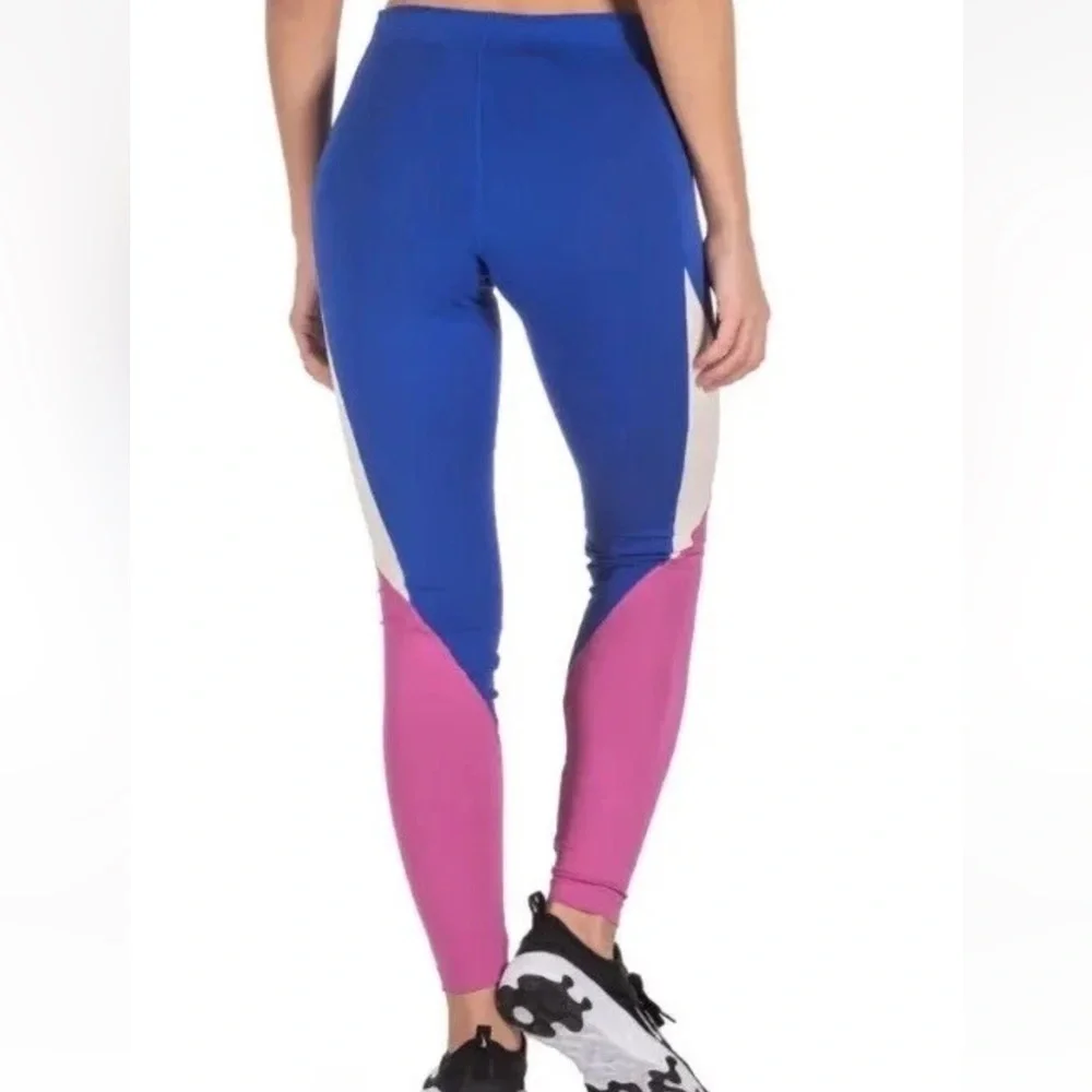 NIKE Women’s Athletic Leggings CJ3693-480 Game Royal Blue & Pink Size Small